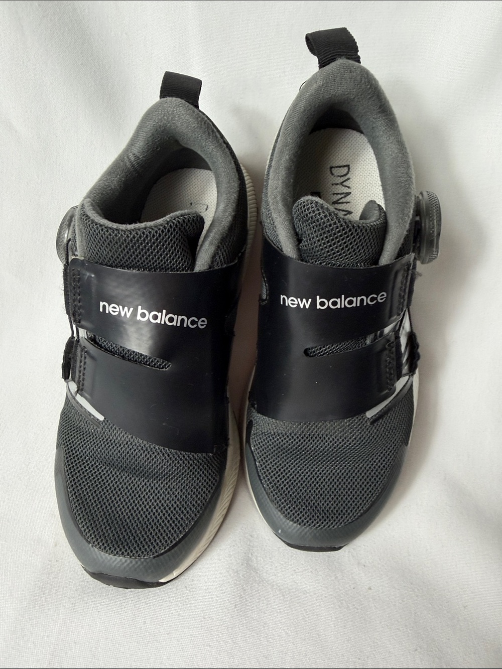 New Balance Kids Black and Gray Slip-On Sneakers